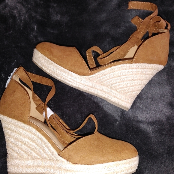 Brown Suede Wedges - Picture 3 of 4